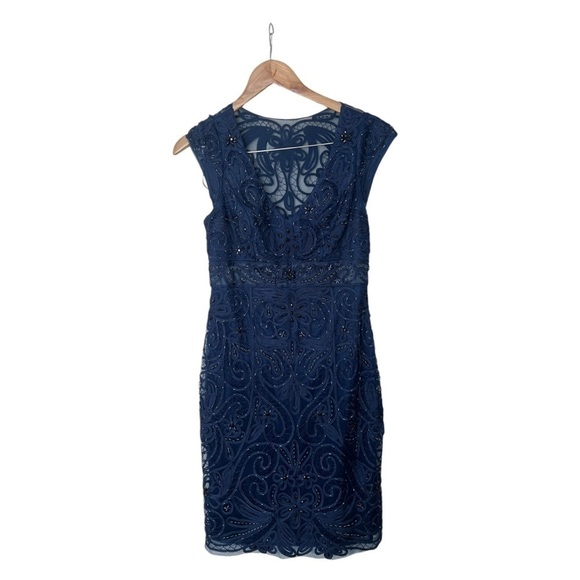 Vintage Sue Wong Nocturne Y2K Beaded Embroidered Evening Dress 6 1221 - Picture 1 of 10